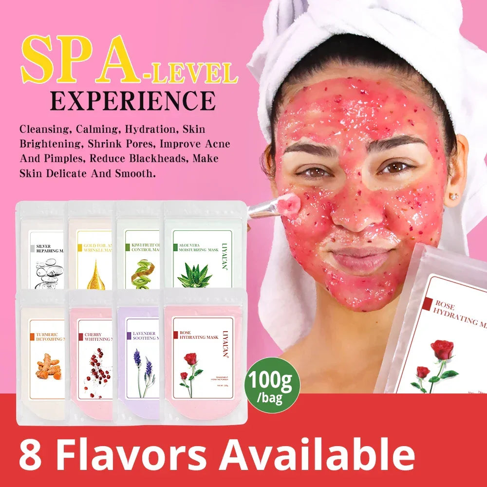 LIYALAN Face Jelly Mask Powder – Peel Off SPA Treatment Peaceful Pleasures Health and Wellness