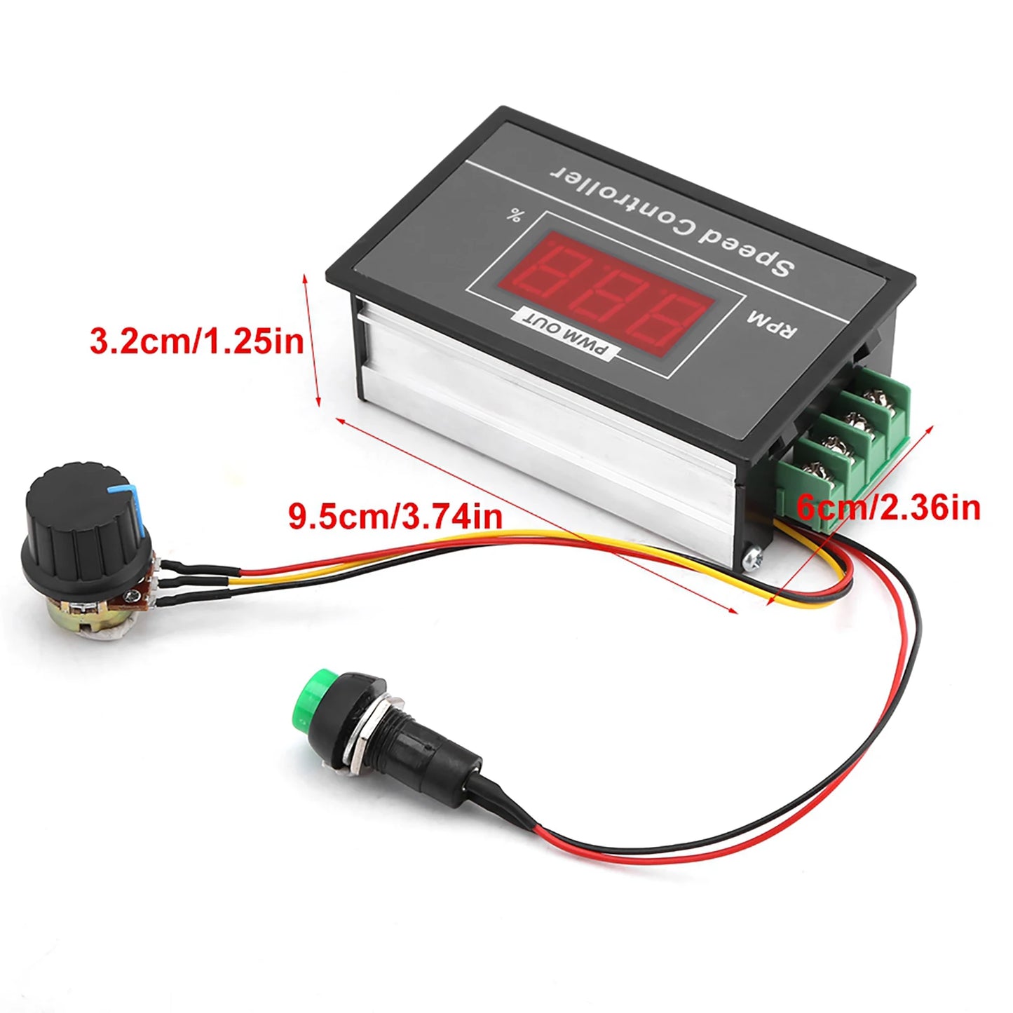 Speed Controller DC 6 60V 12V 24V 36V 48V 30A PWM Motor Start Stop