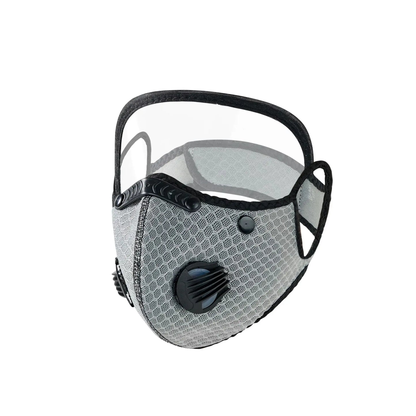 New Cycling Face Mask with Filter Goggles Dust Mask Sport Washable Reusable Facemask for men Bandana Actived Carbon Filters Peaceful Pleasures Health and Wellness GRAY