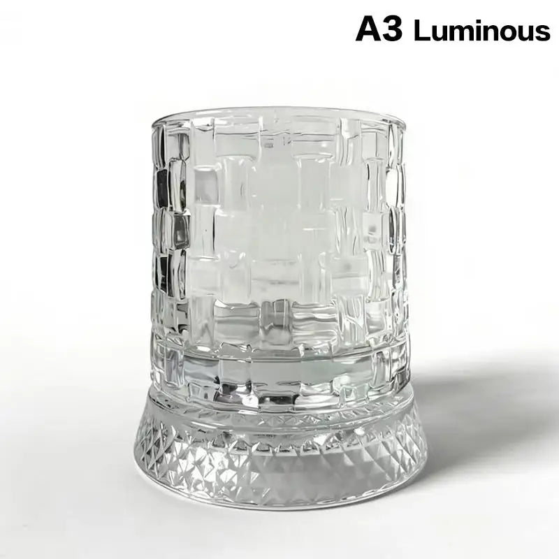 360° Spinning Glass Cup with LED Base | Bar & Home Gift