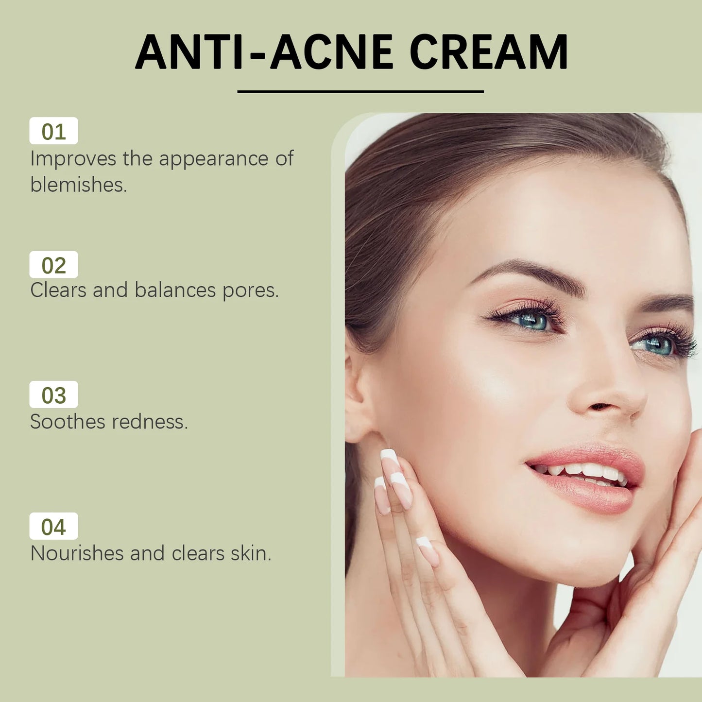 OUHOE Herbal Anti-Acne Cream – Blemish, Pore & Whitening Treatment