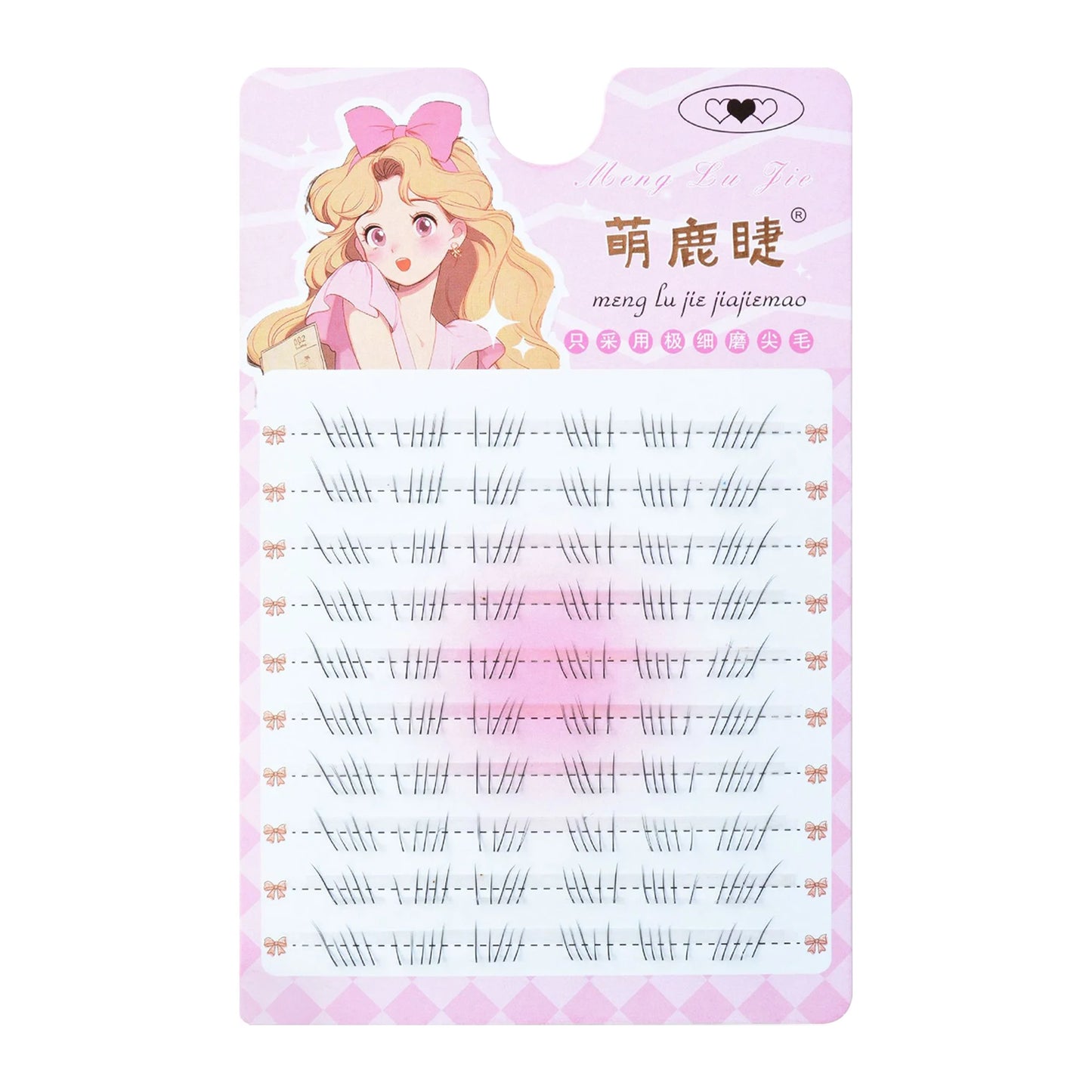 C Curl 8-12mm Eyelash Clusters Natural Wispy Soft Transparent Stem Fairy Comic Fake Eyelashes Segmented Lash Extension Peaceful Pleasures Health and Wellness style 4