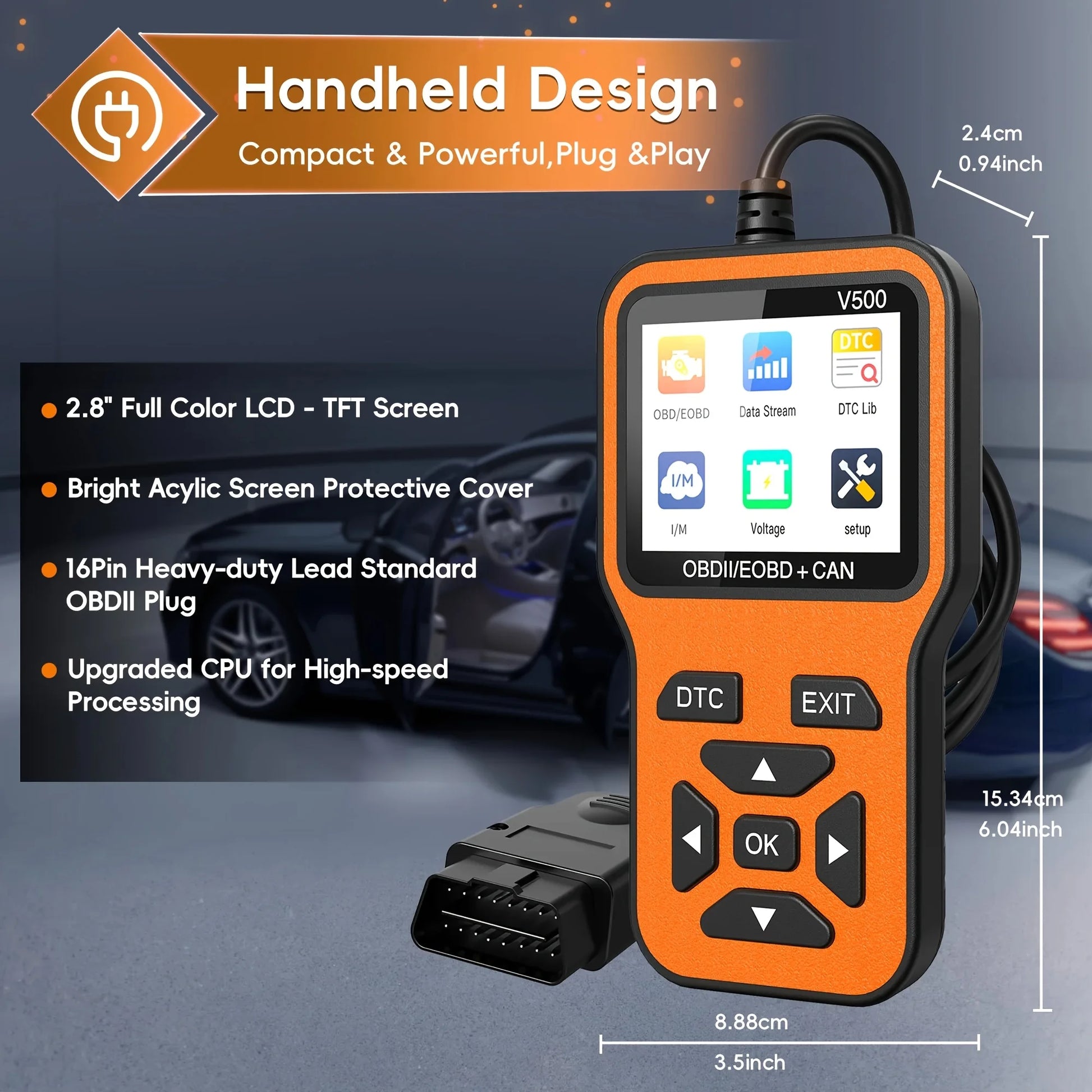 OBD2 Scanner – Car & Truck Code Reader with Color Screen Peaceful Pleasures Health and Wellness
