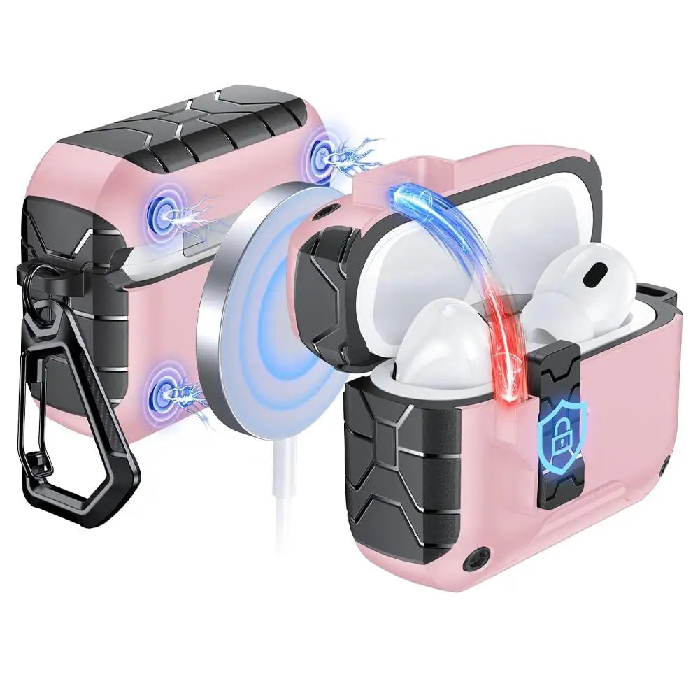 AirPods Pro 3 Case – Phone Stand, Magnetic Lock & Keychain
