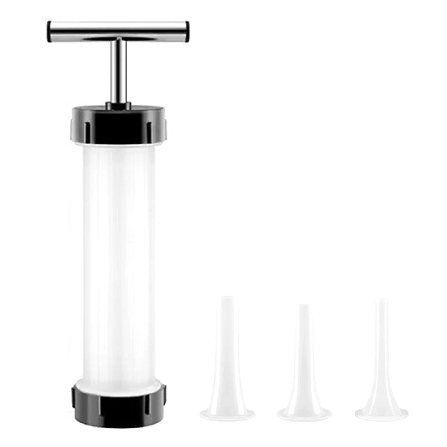 Manual Sausage Maker with 3 Filler Nozzles | Hand Push Stuffer Manual Sausage Stuffer Peaceful Pleasures Health and Wellness as