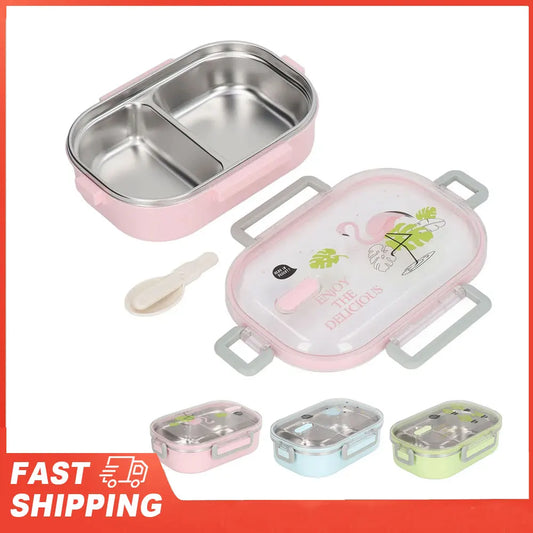 Thermal Insulation Lunch Box Stainless Steel Compartment Liner Peaceful Pleasures Health and Wellness