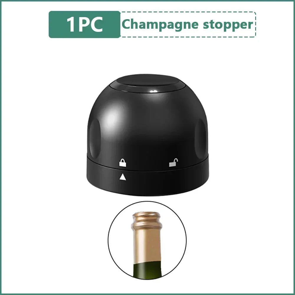 Silicone Wine & Champagne Bottle Stopper | Reusable Vacuum Seal