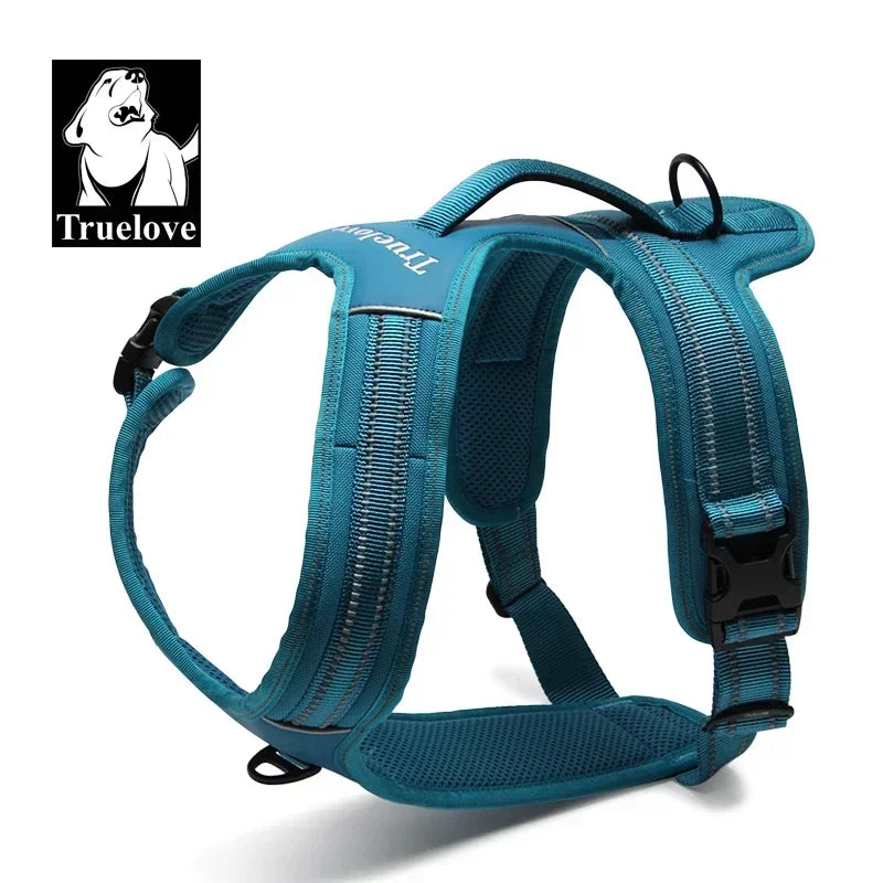 Truelove Sport Nylon Reflective No Pull Dog Harness Outdoor Adventure Pet Vest with Handle xs to xl 5 colors in stock factory Peaceful Pleasures Health and Wellness