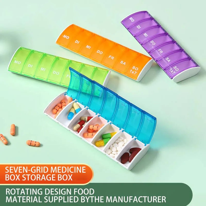 7-Day Weekly Pill Organizer | Portable Daily Tablet Case