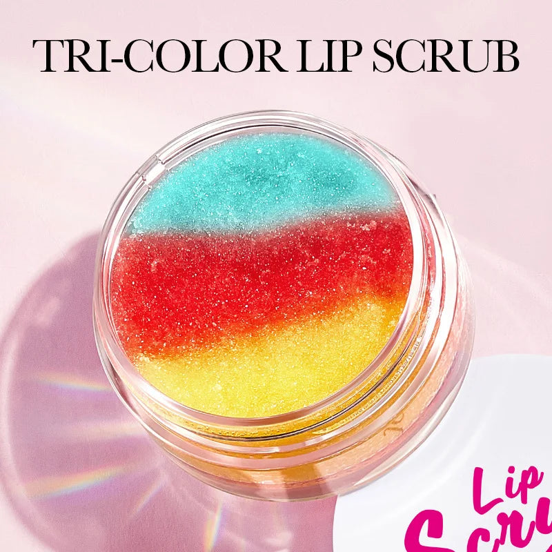 SADOER 3-Color Lip Scrub Cream | Moisturizing Lip Plumper & Balm