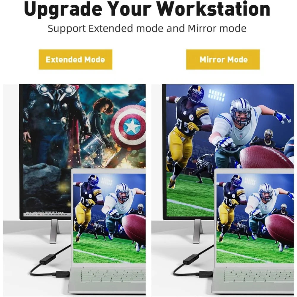 4K DisplayPort to HDMI Adapter | Male DP to Female Converter