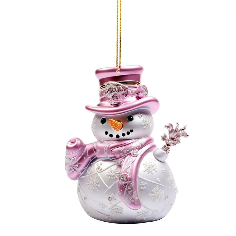 2D Acrylic Cat Christmas Ornament | Funny Xmas Tree Pendant