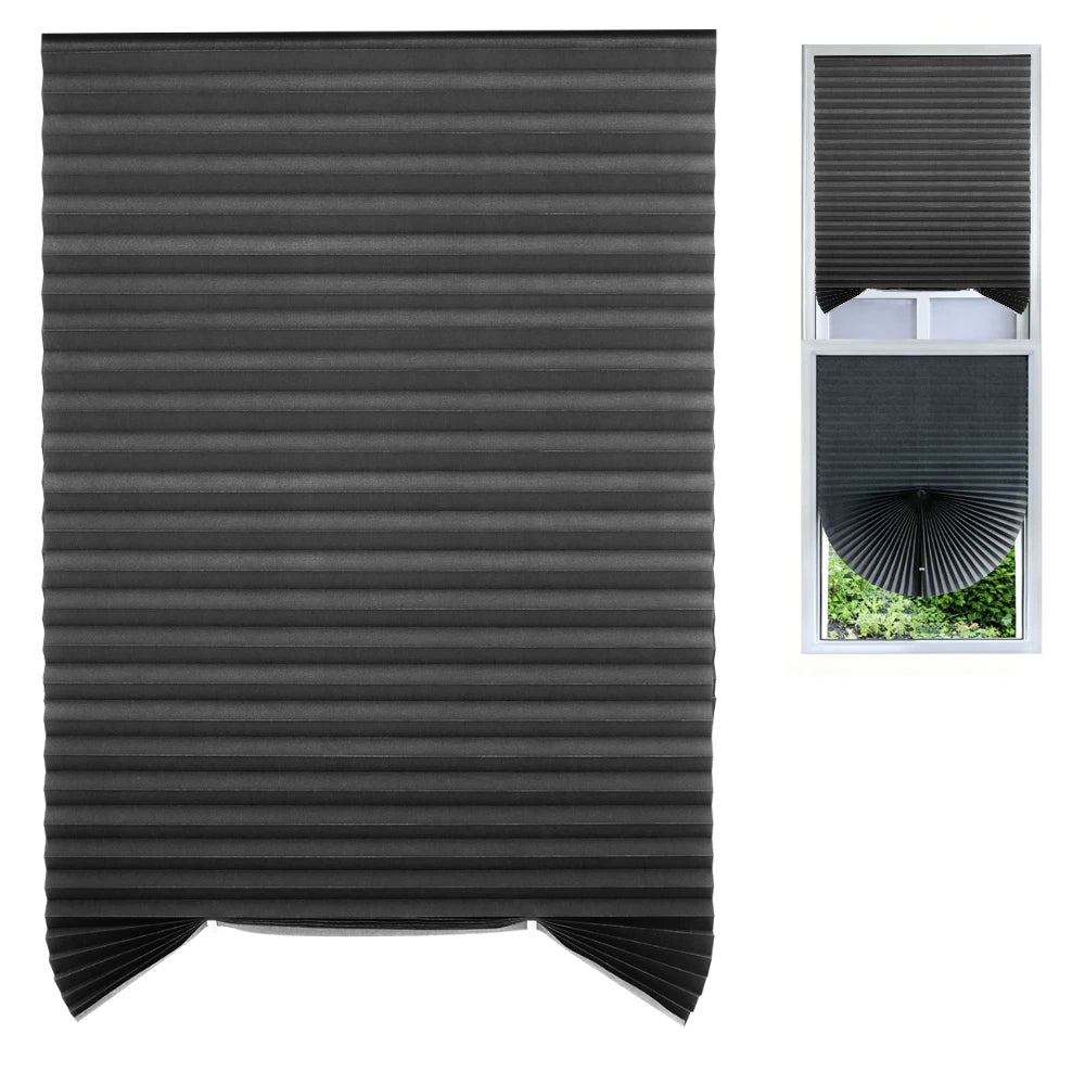 Pleated Paper Blinds – Blackout & Light Filtering, No-Drill