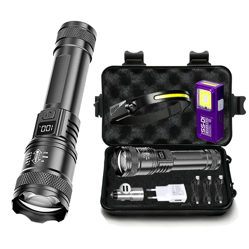 ZHIYU 2000LM LED Flashlight & Headlight Set | Rechargeable