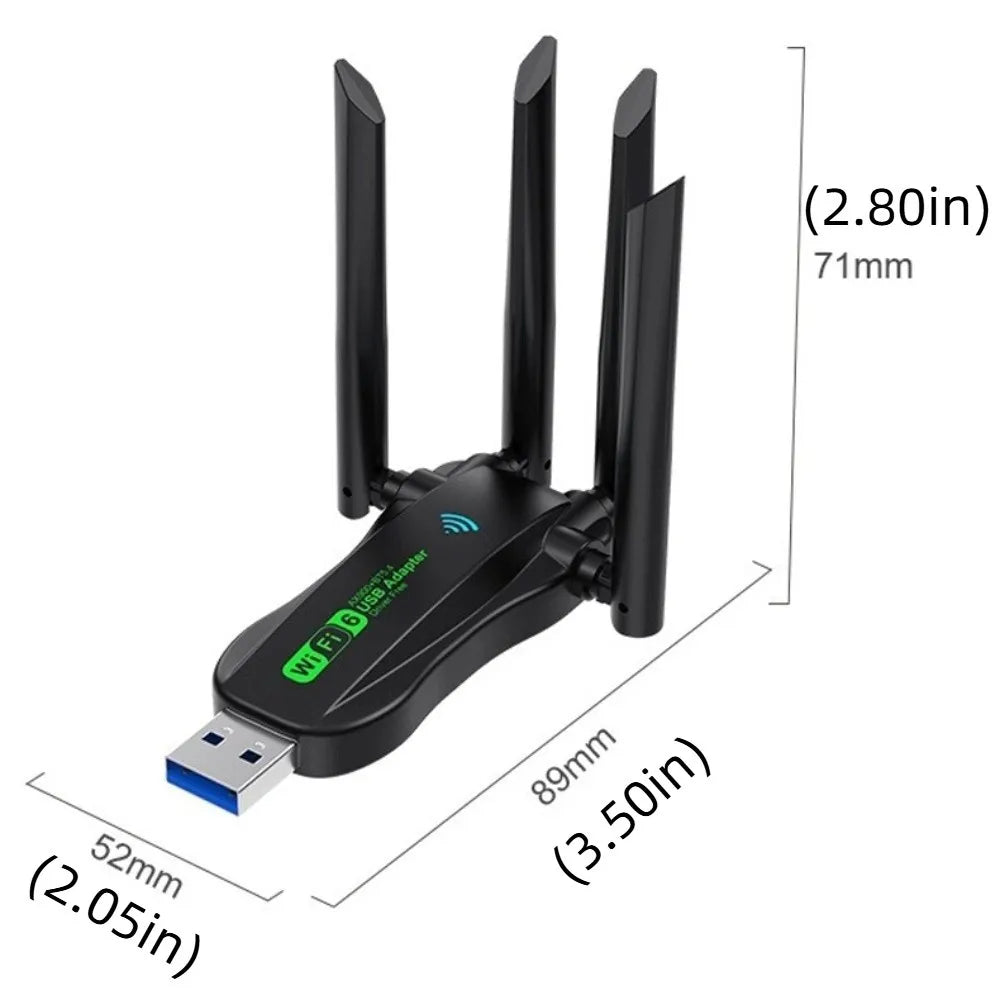 AX900 Dual Band WiFi6 USB Adapter Bluetooth 5.4 2.4G/5Ghz 900Mbps WiFi Dongle Powerful Receiver Wireless Network Card Peaceful Pleasures Health and Wellness