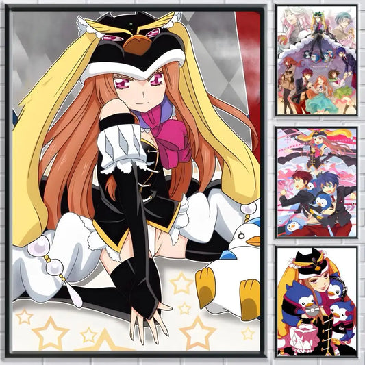 Anime Penguindrum HD Waterproof Self-Adhesive Wall Poster Anime Wall Poster Peaceful Pleasures Health and Wellness
