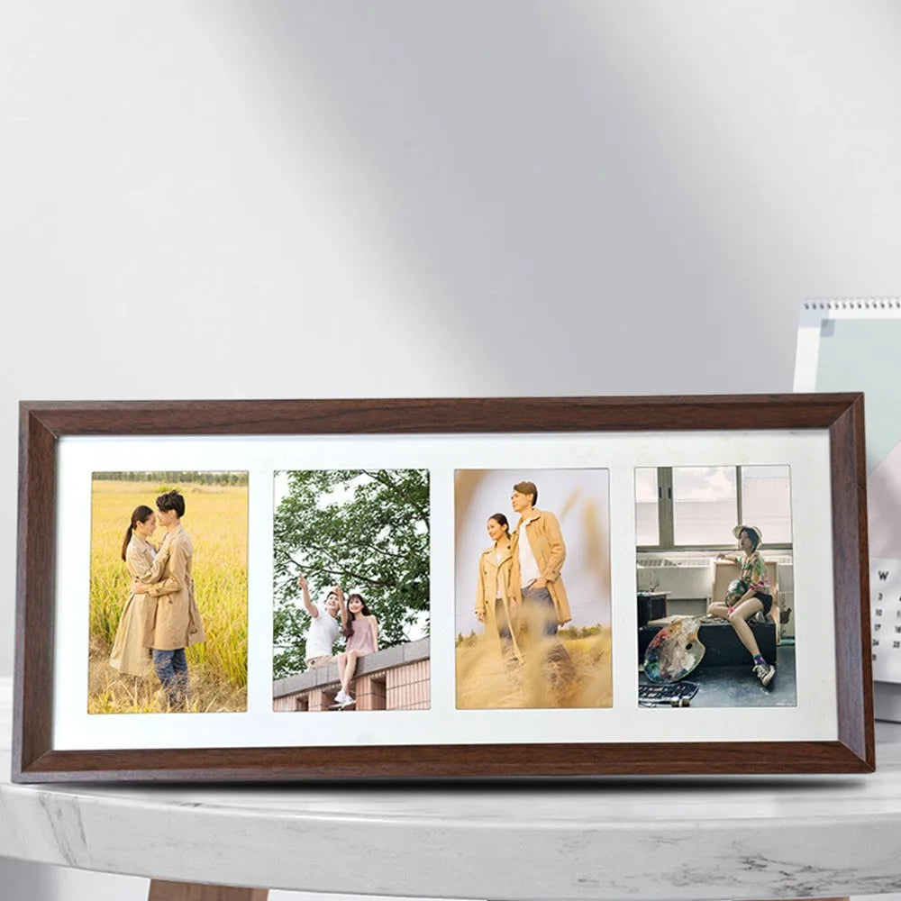 Modern 6-Inch Wooden Collage Photo Frame | Desktop Stand