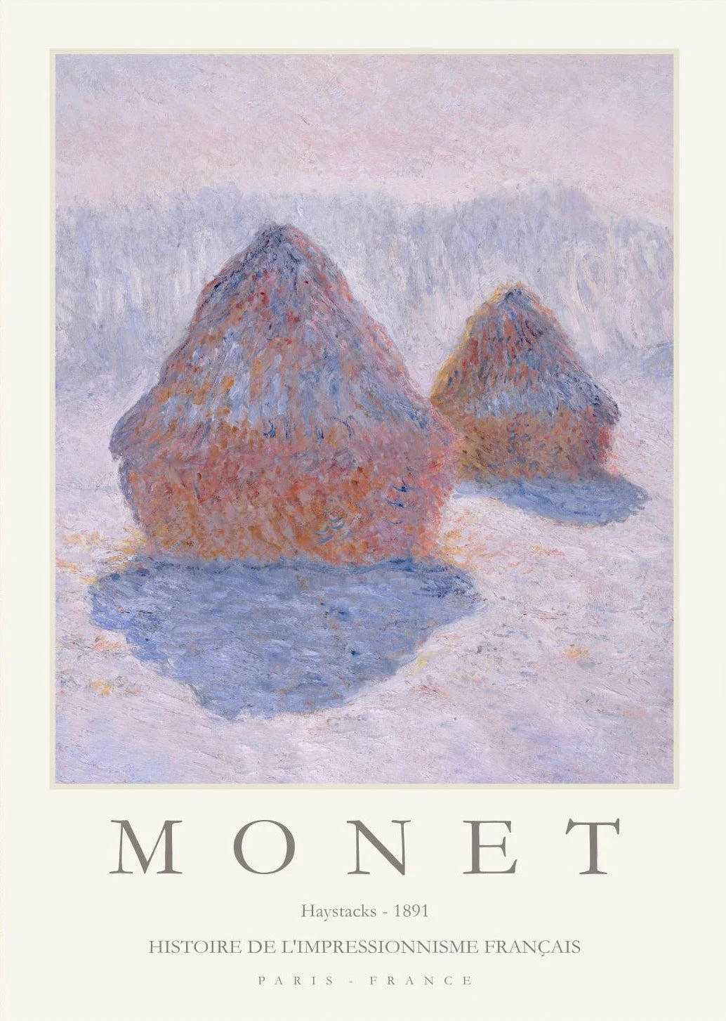 Claude Monet Abstract Landscape Canvas Wall Art | Unframed Print