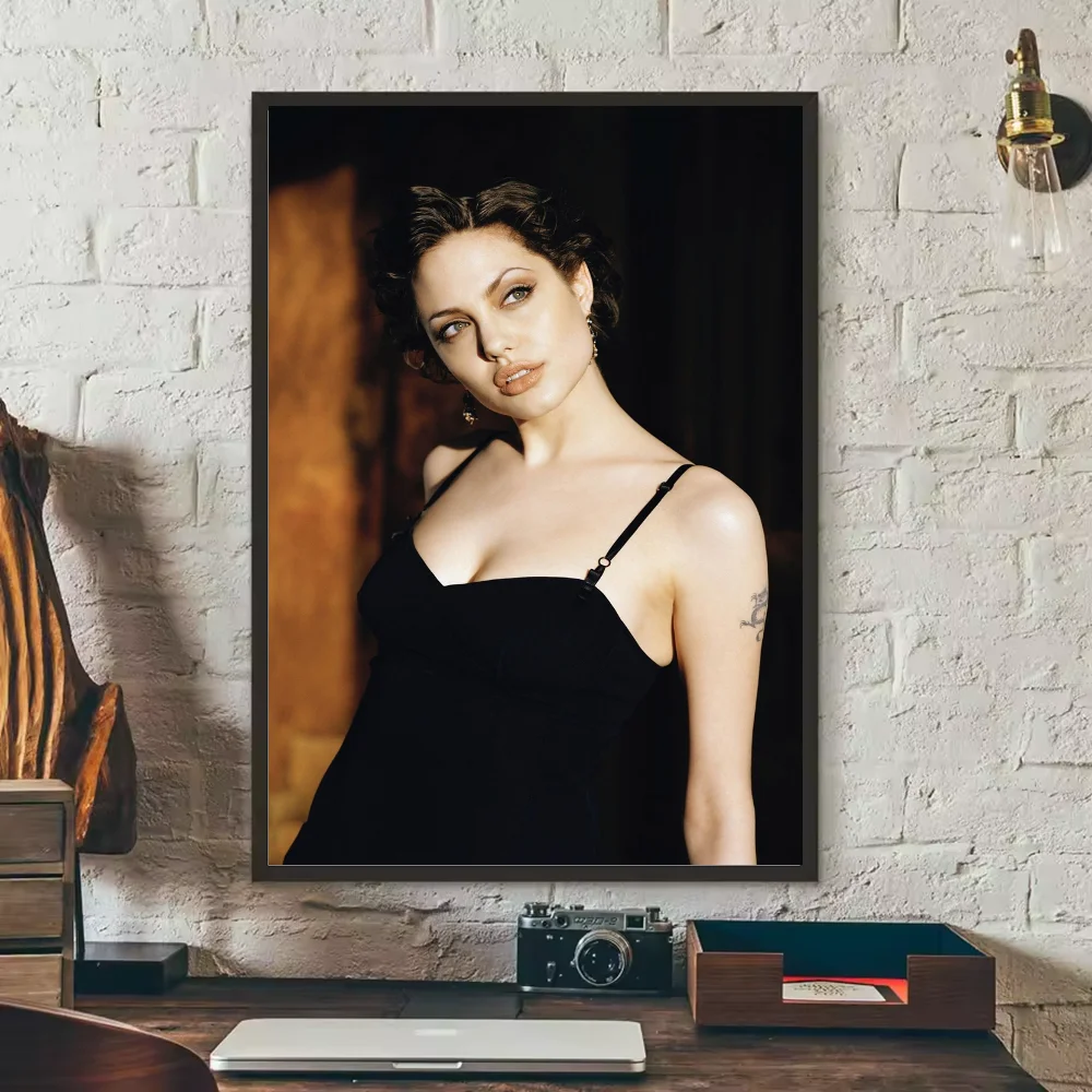 Angelina Jolie HD Poster – Waterproof PVC Wall Art Decor Wall Art Poster Peaceful Pleasures Health and Wellness z17 50X70cmNoframe