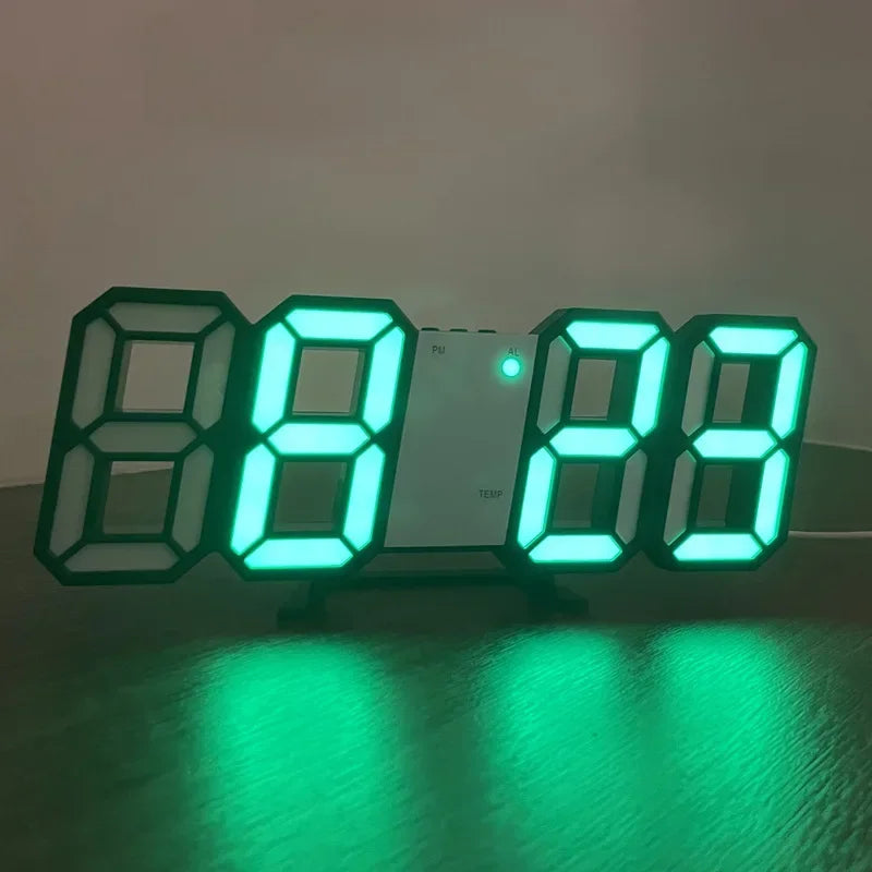 LED Digital Wall Clock – Alarm, Temperature & Date Display Digital Wall Clock Peaceful Pleasures Health and Wellness