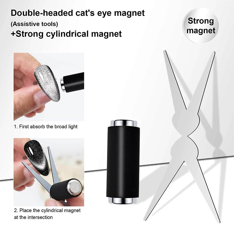 Double-Ended Cat Eye Magnetic Stick | French Nail Art Tool