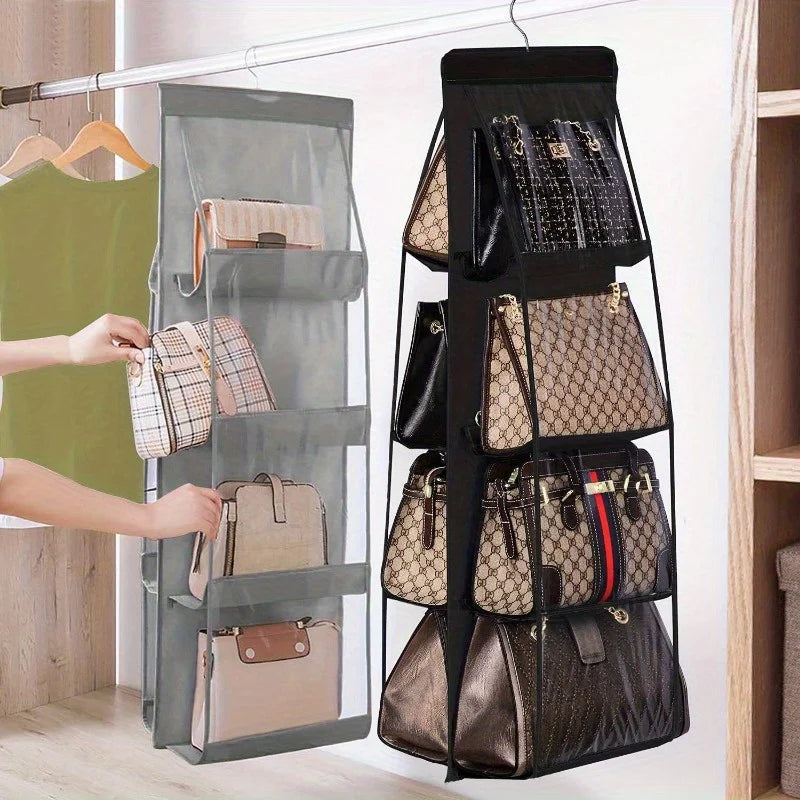 2-Pack Transparent Hanging Closet Organizer Bags with Hanger
