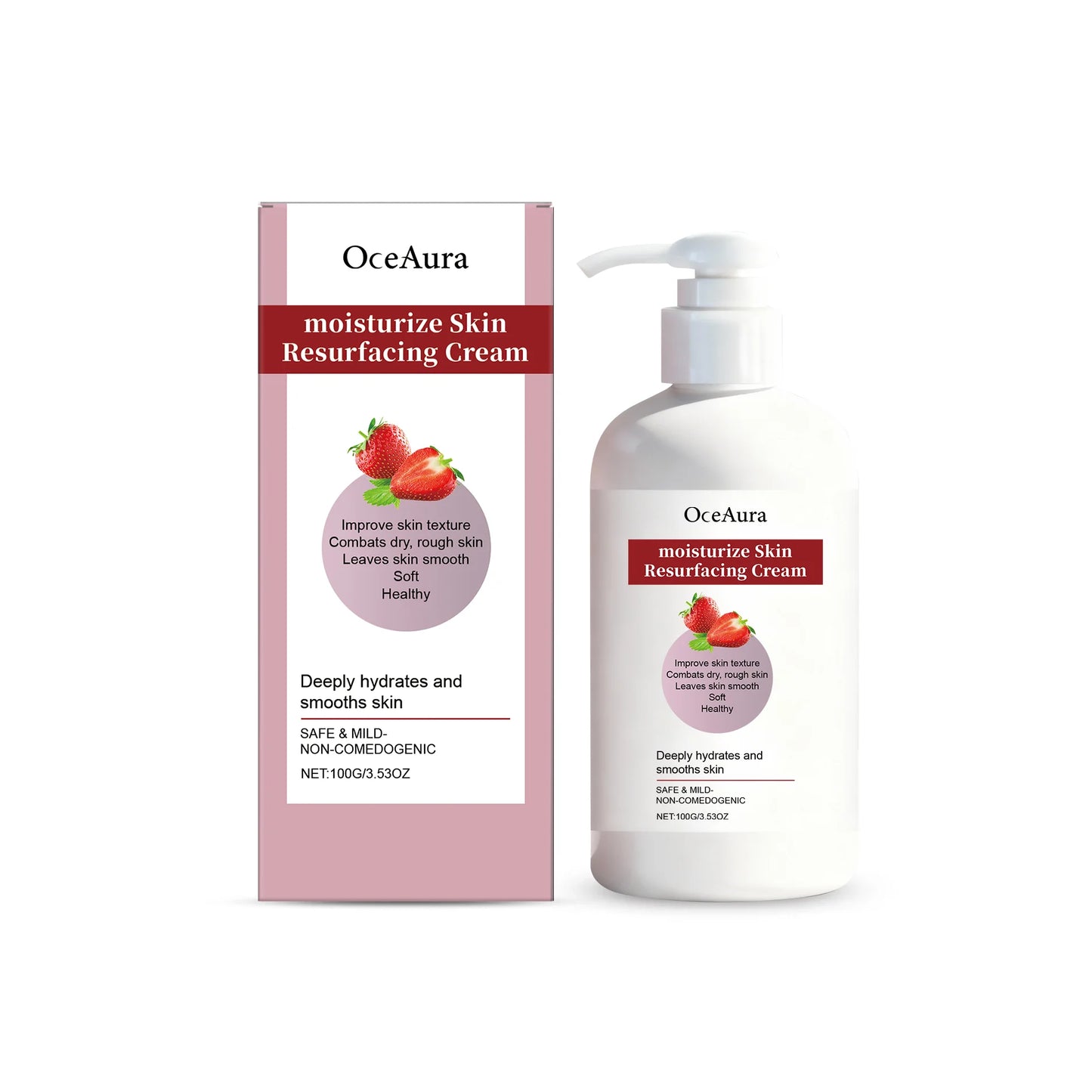 Strawberry Moisturizing Lotion Repair Dry Skin Smoothing Wrinkles Brightening Softening Lasting Fragrance Body Nourishing Lotion Peaceful Pleasures Health and Wellness 100g boxed