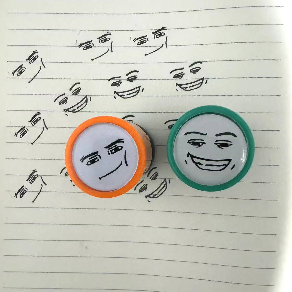 Anime Emotion Ink Stamp – Fun Novelty Seal Kids Craft Toy