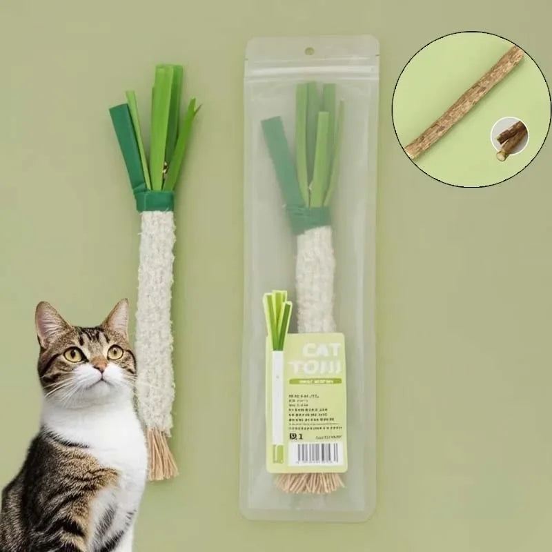 Interactive Wooden Cat Teaser Stick Toy with Bell | Kitten Play