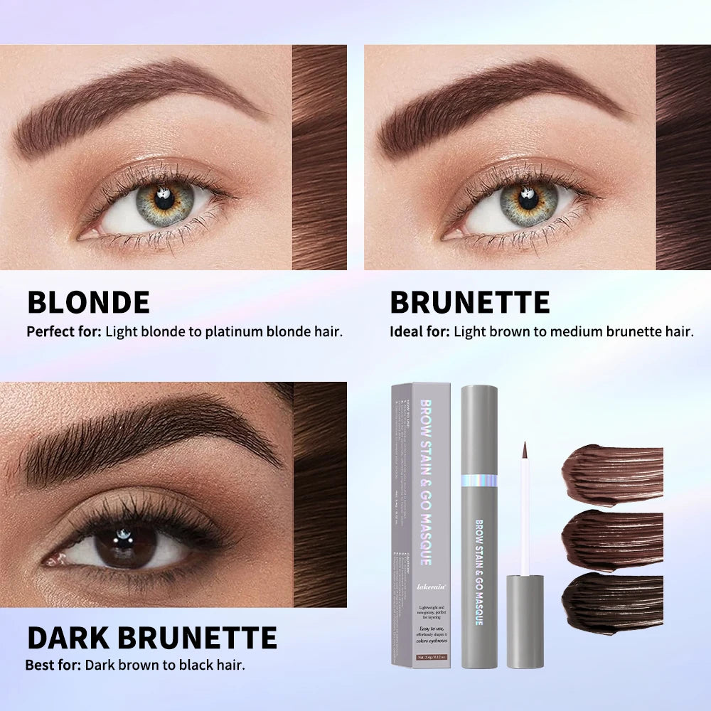 Brow Stain & Go Masque Long Lasting Eye Brow Tint Transfer Proof and Smudge Proof Eyebrow Tint Stain Waterproof Makeup Cosmetic Peaceful Pleasures Health and Wellness