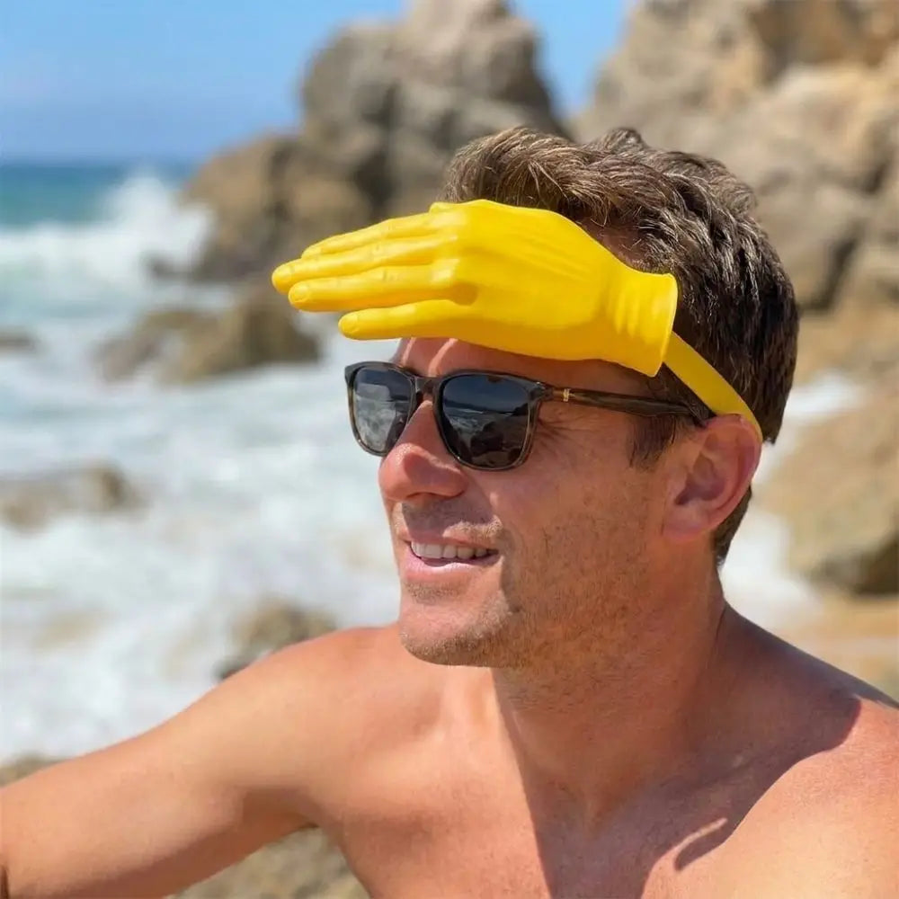 3D Printed Giant Hand Sun Visor Hat – Funny Beach Party Cap