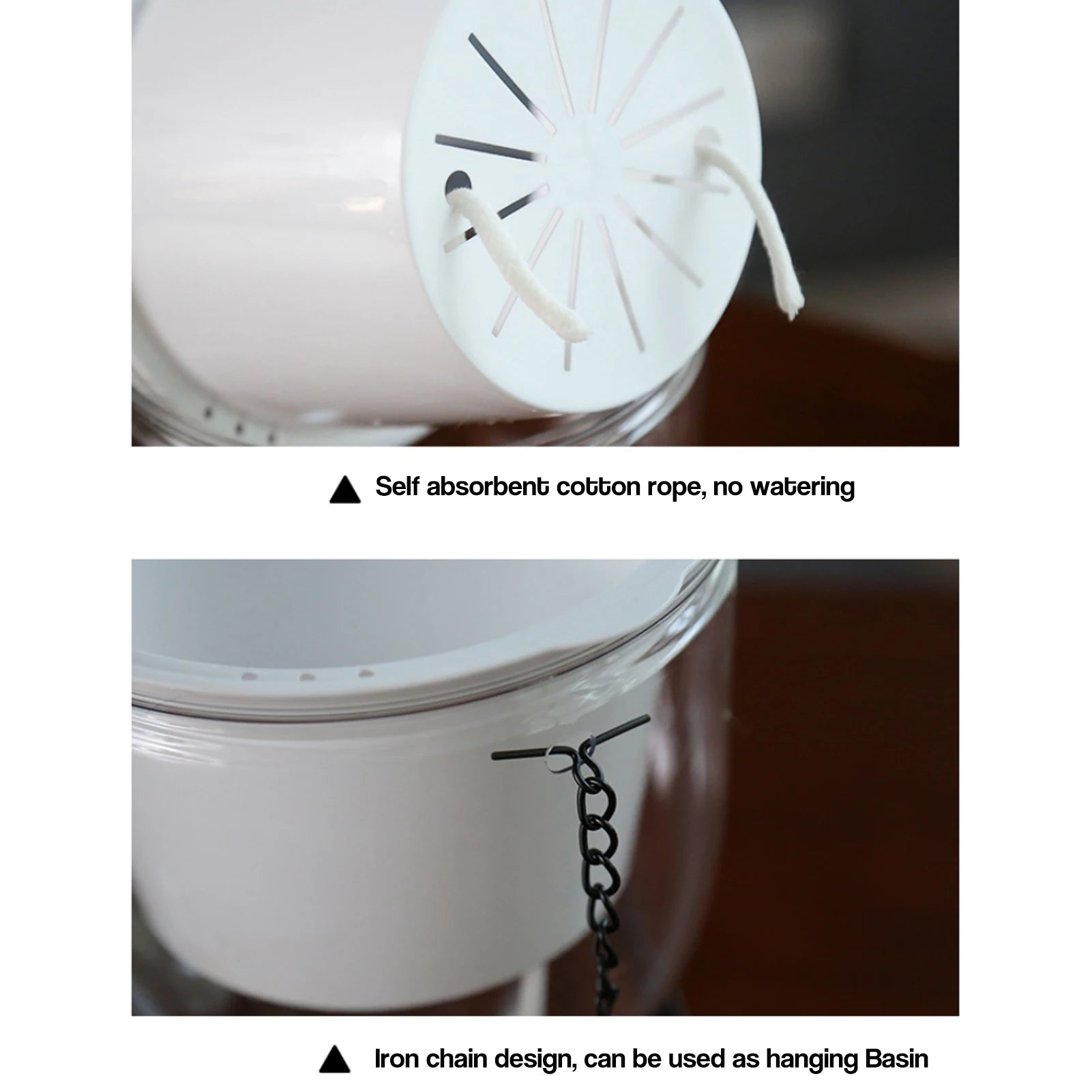 Hanging Type Desktop Flower Pot Automatic Water Absorption Water Hanging Pots for Living Room Bedroom Peaceful Pleasures Health and Wellness