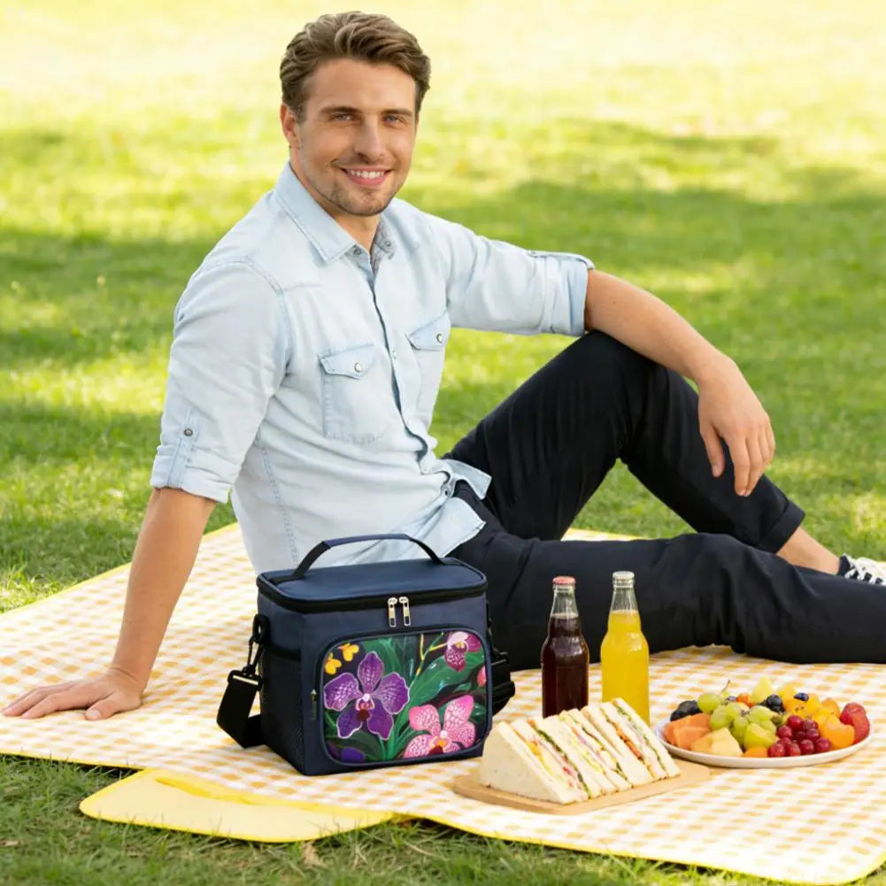 Large Insulated Cooler Tote Bag | Double-Layer Picnic Bag