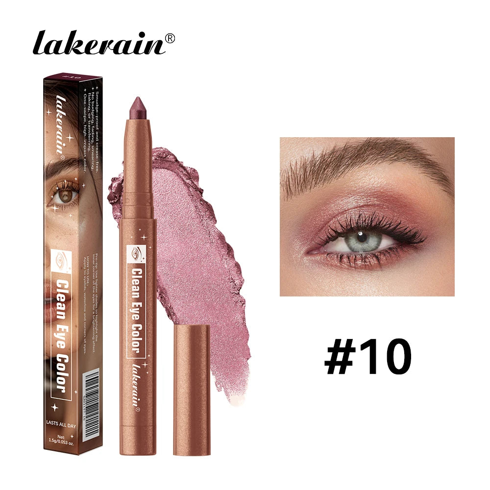 12Colors Metallic Eyeshadow Pencil Glitter Silkworm Liner Pen Highlighter Long Lasting Gold Blue Cream Eye Shadow Stick Makeup Peaceful Pleasures Health and Wellness 10