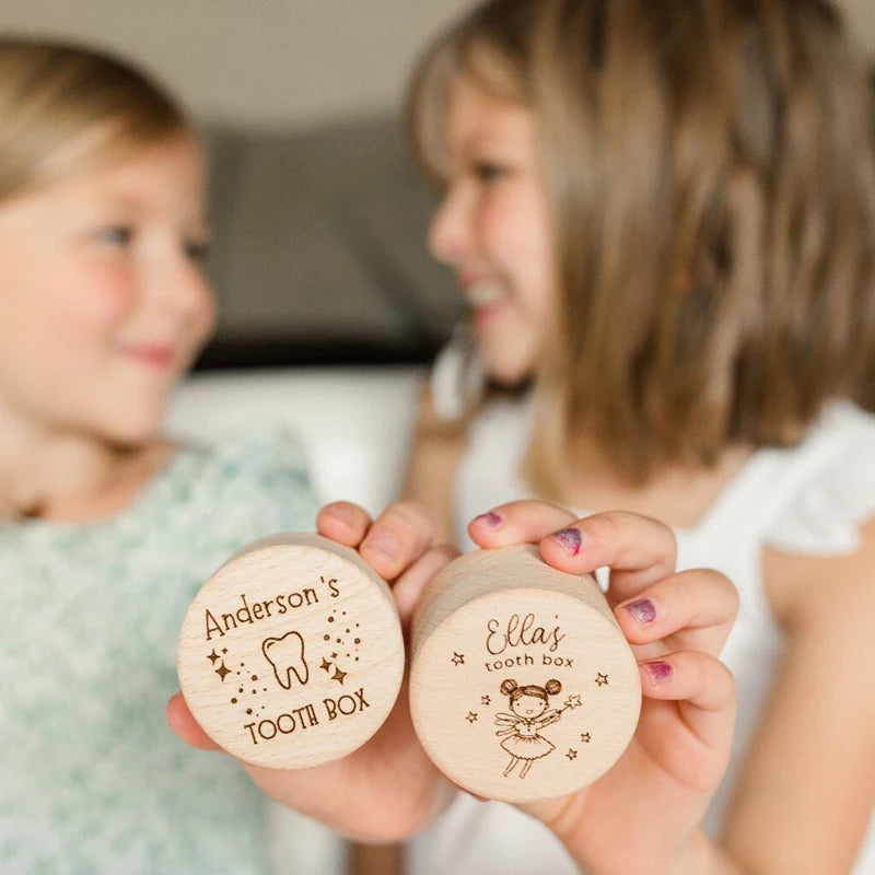 Personalized Wooden Tooth Fairy Keepsake Box | Custom Baby Gift Wooden Keepsake Box Peaceful Pleasures Health and Wellness