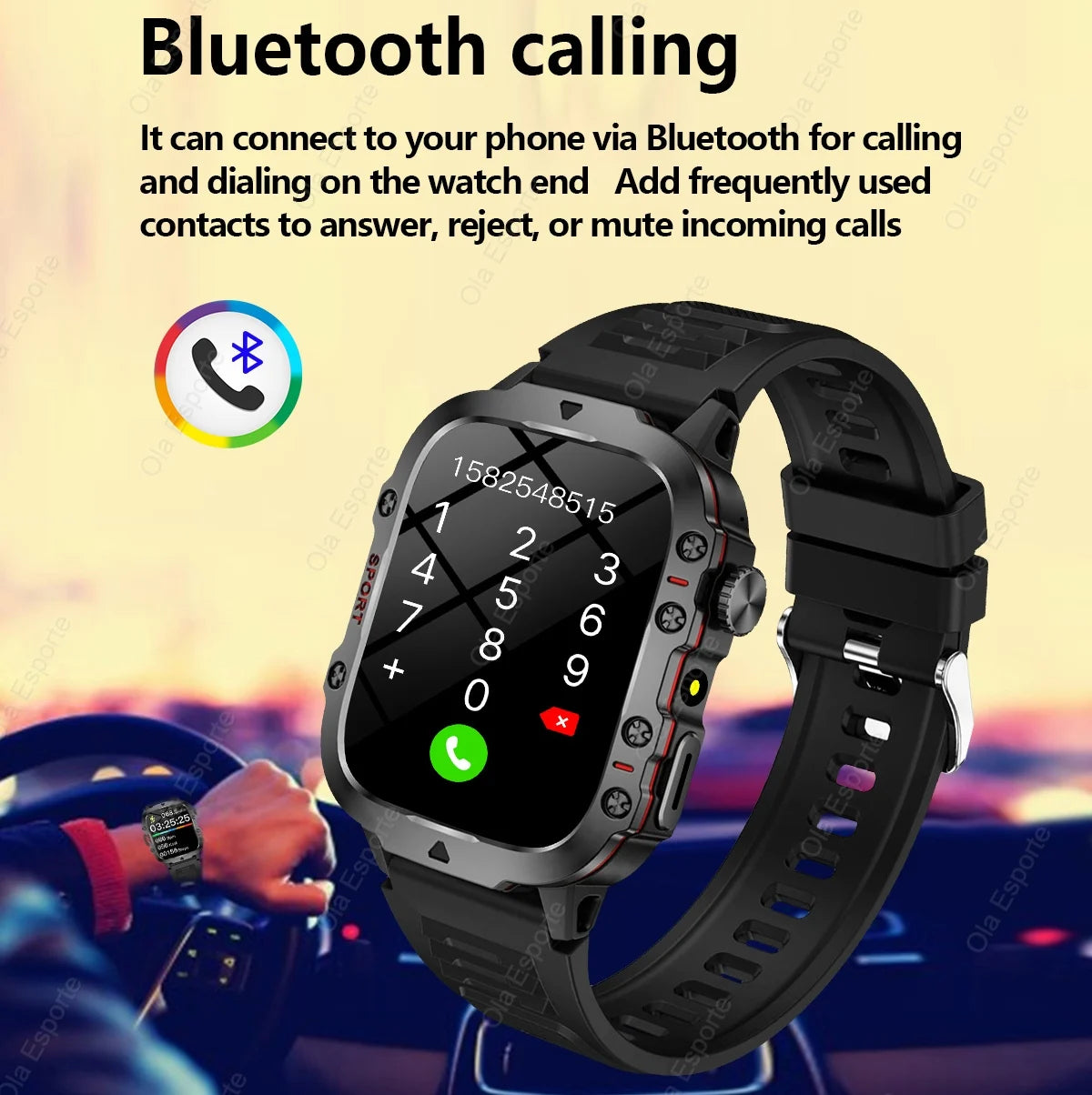New Outdoor Military GPS Smart Watch Men Waterproof Multiple Sport Mode Fitness HD Bluetooth Calls Smartwatch Men Women Bracelet Peaceful Pleasures Health and Wellness