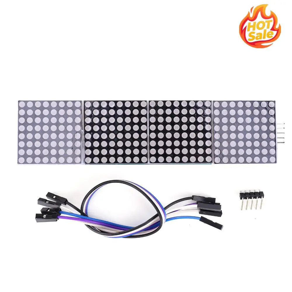 4-in-1 MAX7219 32x8 LED Dot Matrix Module – SPI DIY Kit