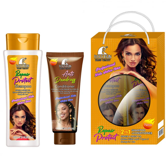 ROUSHUN Ginger Shampoo & Coconut Conditioner Set | Unisex Shampoo & Conditioner Set Oasis Select