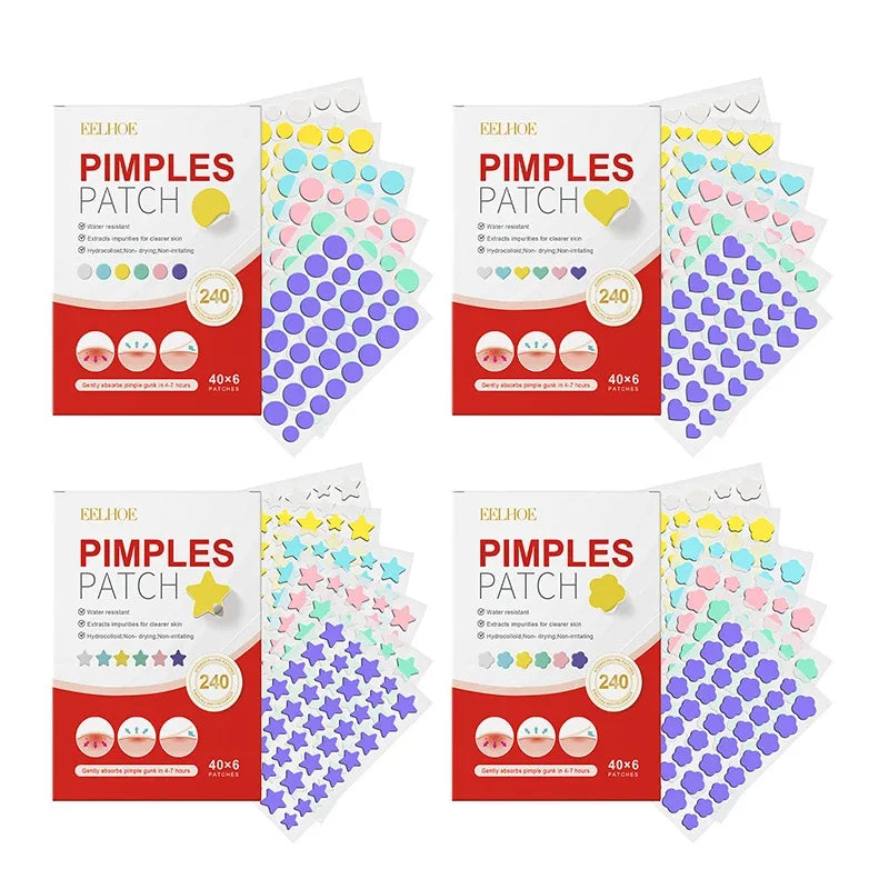 240pcs Salicylic Acid Acne Patches – Star & Heart Pimple Dots