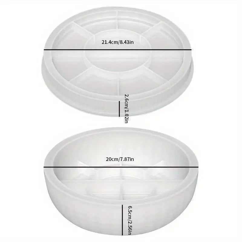 Big Circular Tray Gypsum Mold Diy Epoxy Resin Silicone Cement Planter