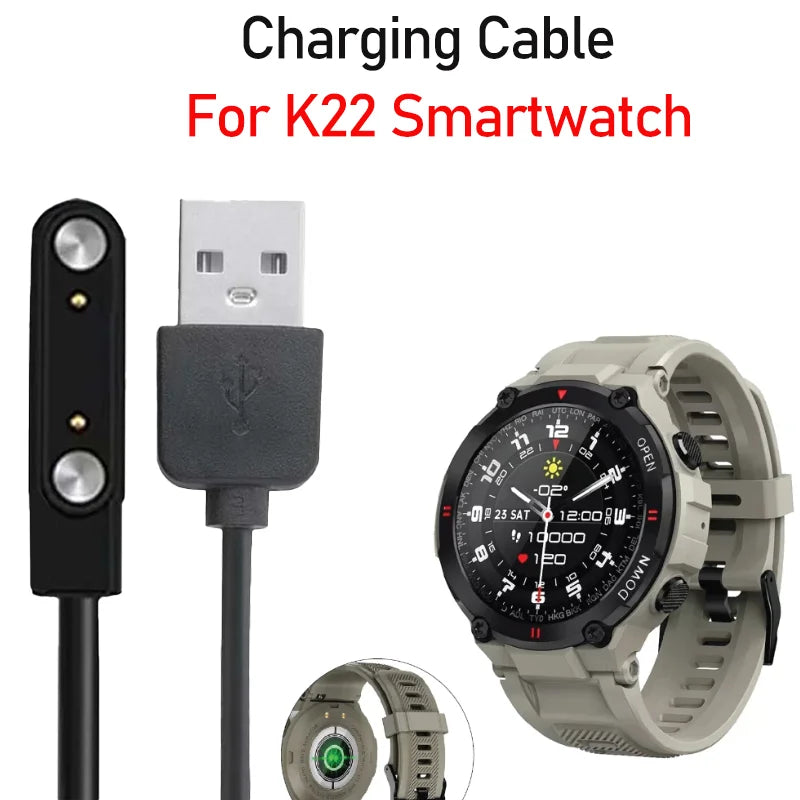 USB Charger For K22 Smartwatch Charging Cable Peaceful Pleasures Health and Wellness