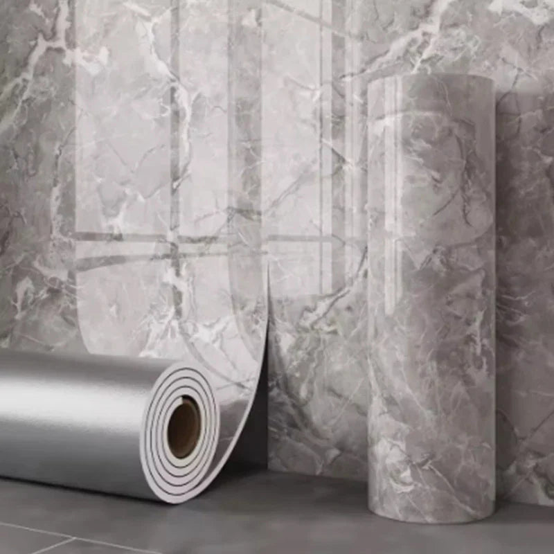 Marble Tile Peel & Stick Wallpaper – Waterproof Foam Wall Sticker