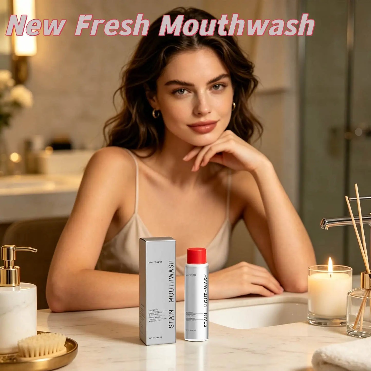 Fresh Breath Whitening Mouthwash – Travel Size 237ml