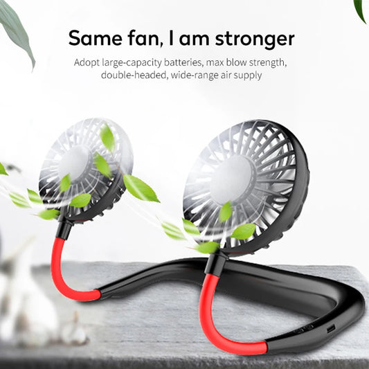 360 Degree Adjustable Rechargeable Mini USB Fan with LED Light Aromatherapy 3 Speeds Wearable Outdoor Personal Fan Made Plastic Peaceful Pleasures Health and Wellness