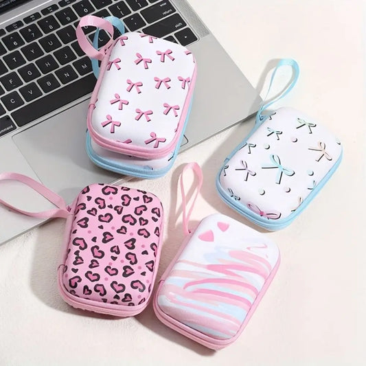 Leopard Print Hard Shell Cable & Gadget Organizer Pouch Cable Organizer Pouch Oasis Select