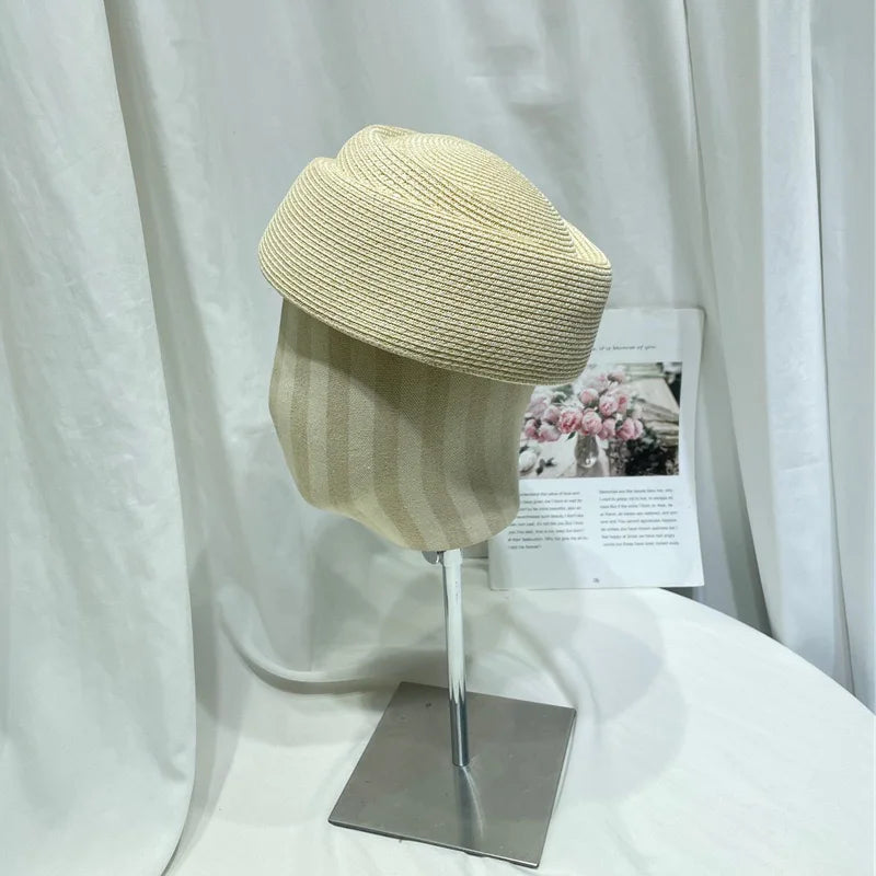 Women's Straw Beret Sun Hat | French Fedora Spring Summer Cap
