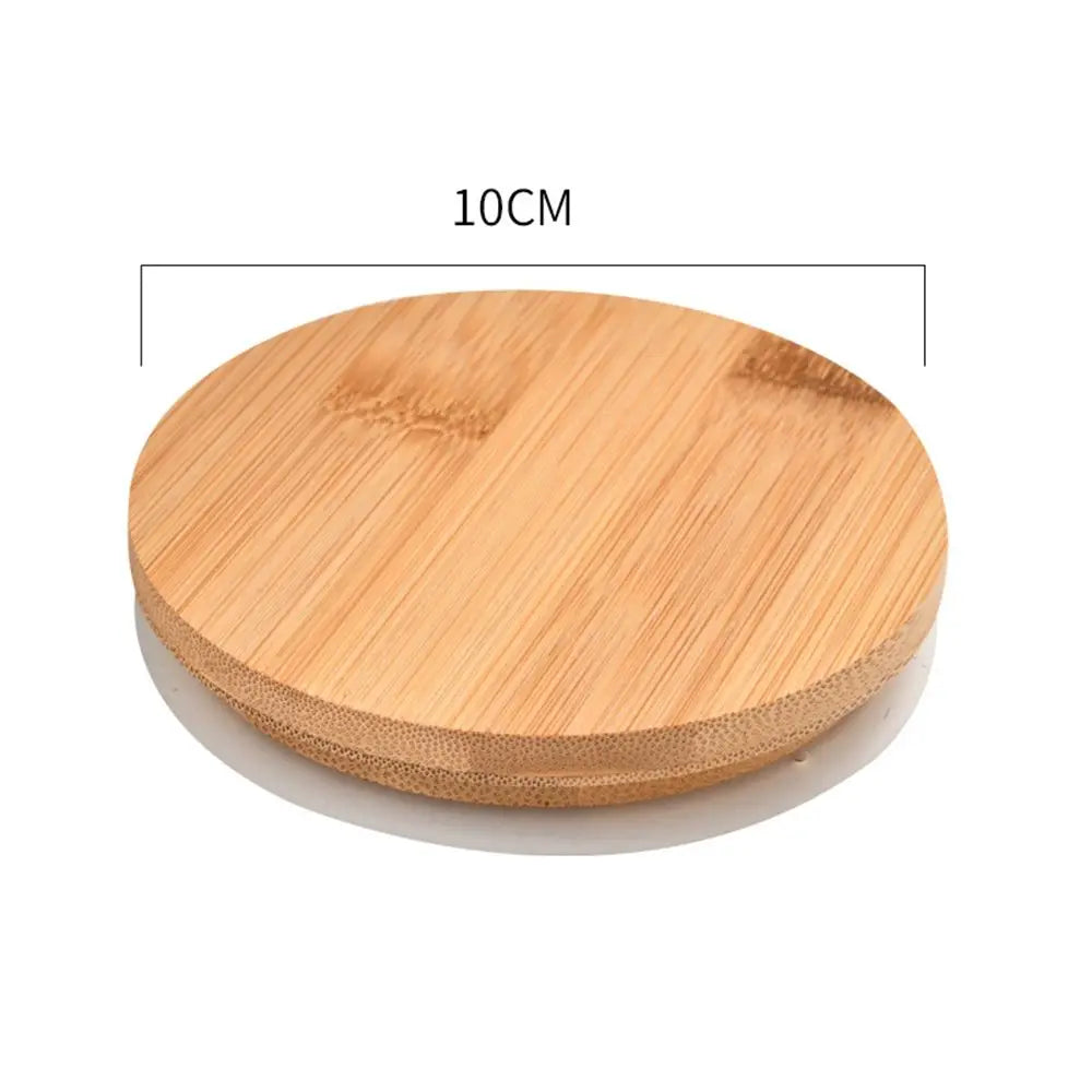 Bamboo Wood Cup Lid with Silicone Ring | Tea Set Cover