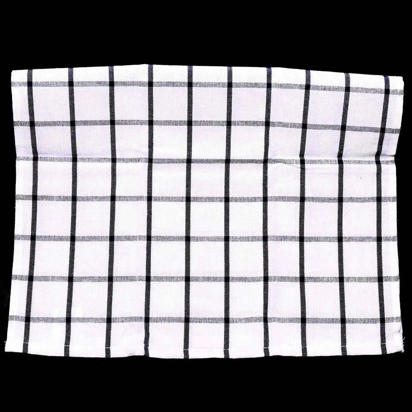 6-Piece Blue White Plaid Cotton Tea Towels | Kitchen Dish Towels Cotton Kitchen Towels Peaceful Pleasures Health and Wellness