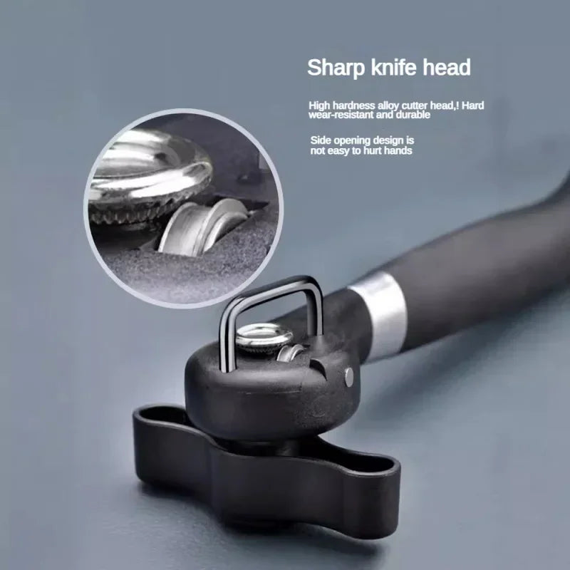 Stainless Steel Manual Can Opener – Side-Cut Monolever & Bottle Opener