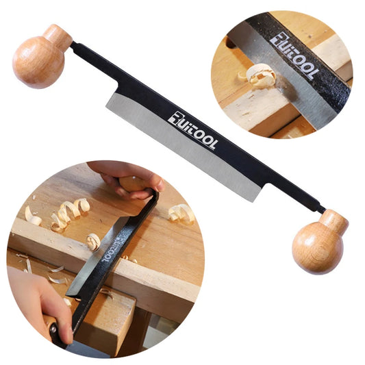 Professional Draw Cutter Double Wooden Handle Knife Removing Bark Peaceful Pleasures Health and Wellness